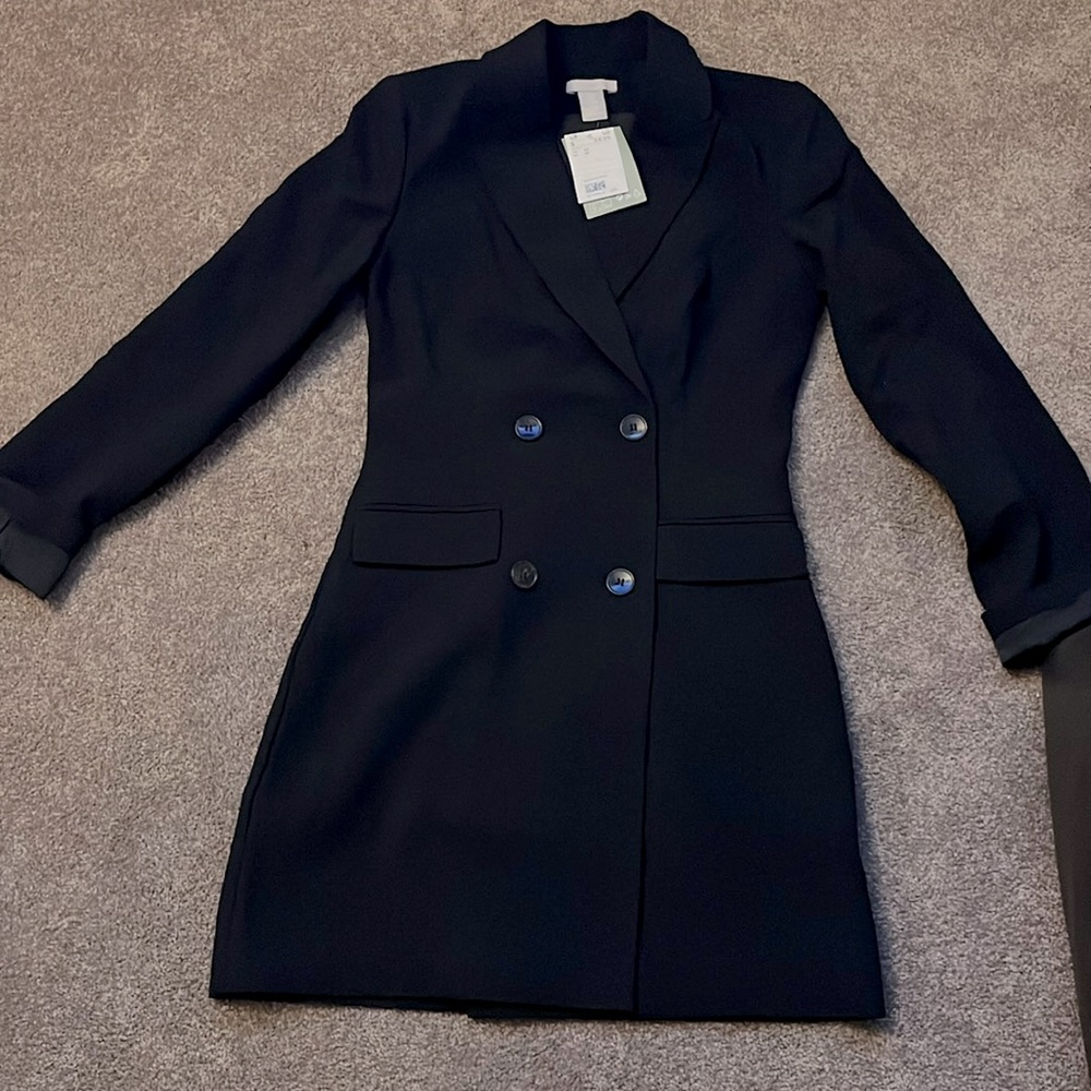 H&M black blazer dress, size XS